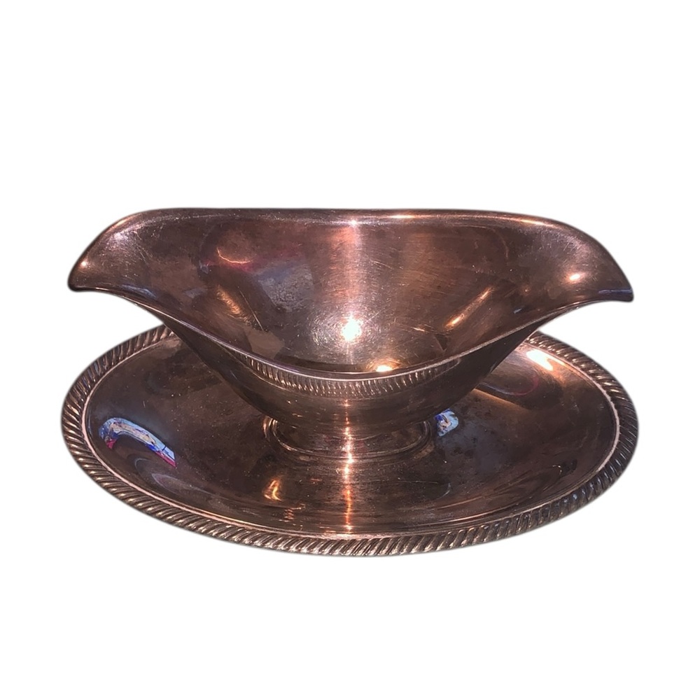 Castleton International Silver Company 683 Silver Gravy Boat Platter Tray